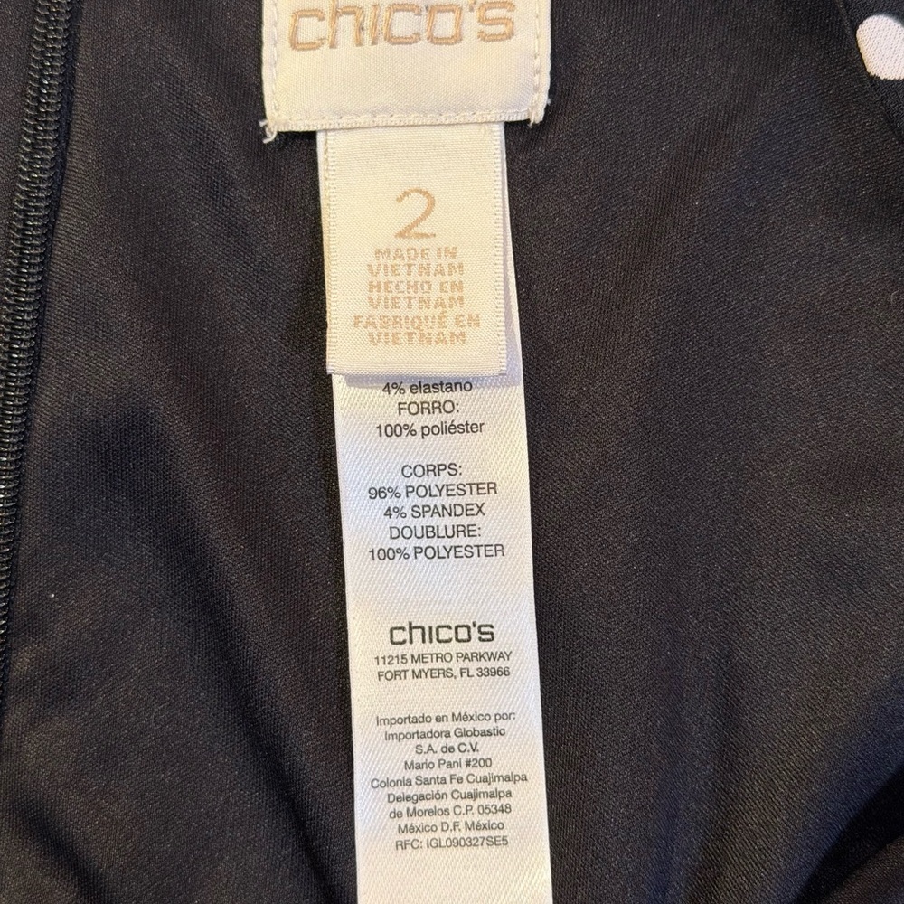 Chico's 2 Black/White Polka Dot Jumpsuit - Picture 5 of 9